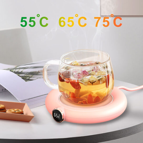 Cup Warmer Pad USB Charge Home Office 3 Temperatures Adjustable Heat Plate LED Display Electric Heater Mug Pad Winter Kitchen Gadgets