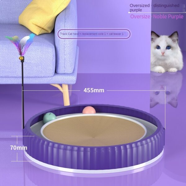 NEW Round Cat Scratching Board Wear-resistant Anti-scratch Claw Grinder Furniture Protector Pet Products - Image 2