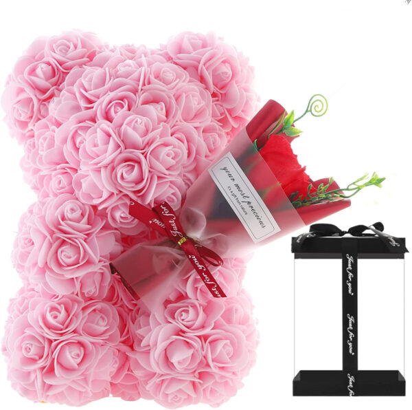 Rose Bear Preserved Fresh Flower Valentine's Day Birthday Gift - Image 10