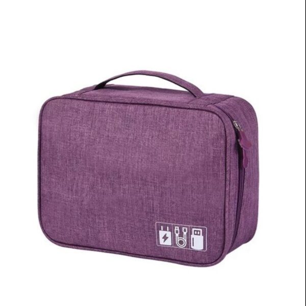 Electronic storage bag cationic polyester data cable storage bag Multi-function digital package - Image 4