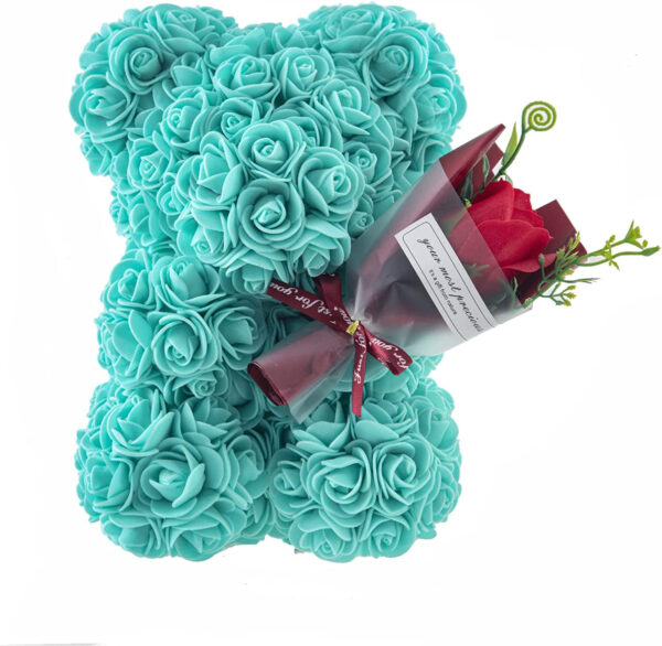 Rose Bear Preserved Fresh Flower Valentine's Day Birthday Gift - Image 8