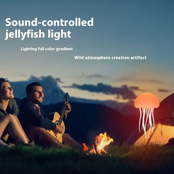 Jellyfish Mood Lamp LED Jellyfish Night Light Portable Jellyfish Lamp Jellyfish Decorations Smart Table Lamp For Bedside Desk - Image 4