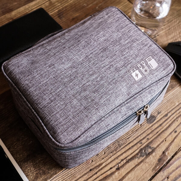 Electronic storage bag cationic polyester data cable storage bag Multi-function digital package - Image 6