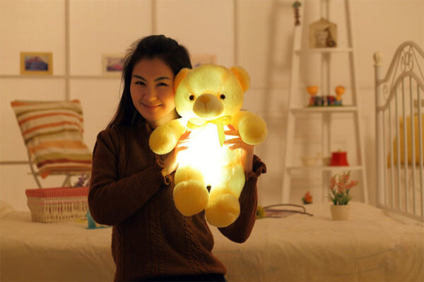 Creative Light Up LED Teddy Bear Stuffed Animals Plush Toy Colorful Glowing Christmas Gift For Kids Pillow - Image 6