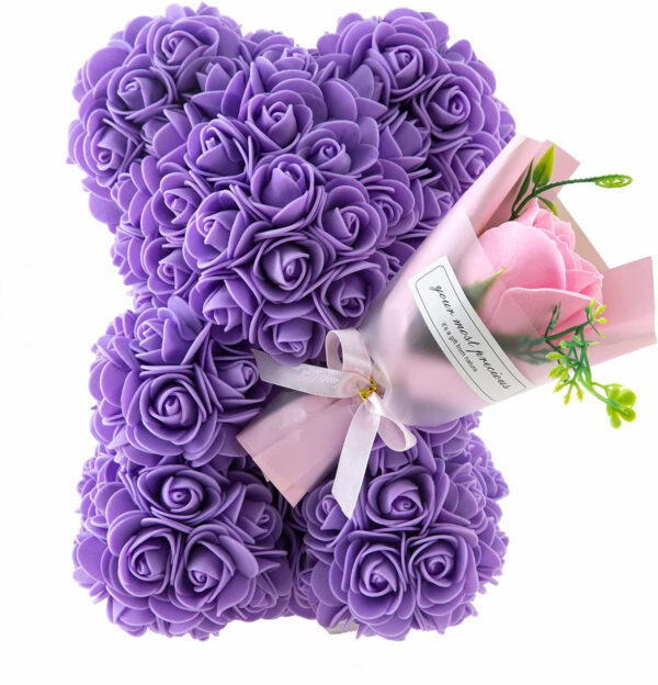 Rose Bear Preserved Fresh Flower Valentine's Day Birthday Gift - Image 7