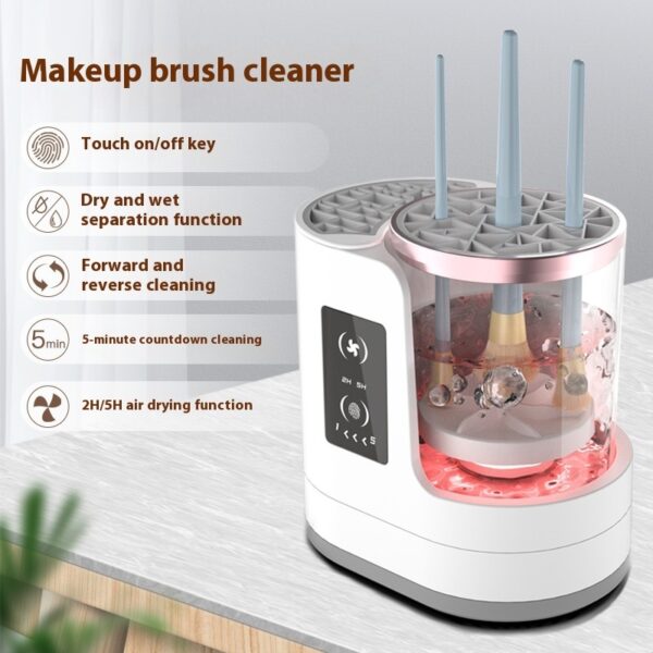 Electric Makeup Brush Cleaner Rechargeable Makeup Brushes Cleaning Tool Automatic Makeup Brush Cleaning Stand Device - Image 3