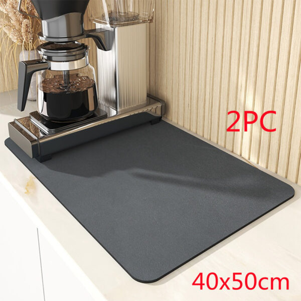 Skin Drain Pad Rubber Dish Drying Mat Super Absorbent Drainer Mats Tableware Bottle Rugs Kitchen Dinnerware Placemat - Image 9